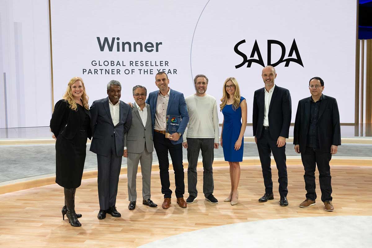 SADA Systems receiving Google Cloud Partner of the Year Award 2018 at Google Cloud Next '19