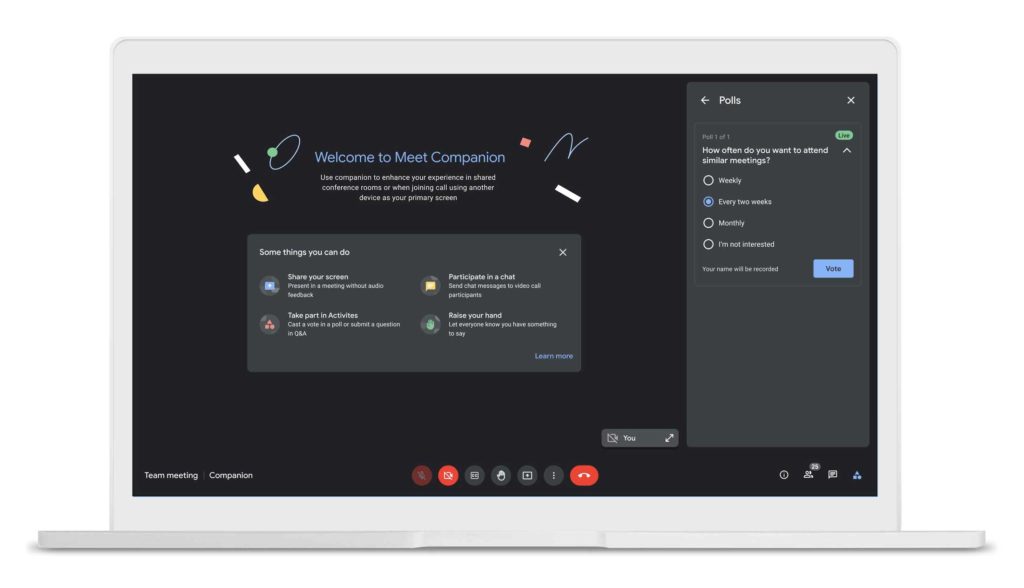 Companion Mode enables everyone to stay connected during hybrid work meetings