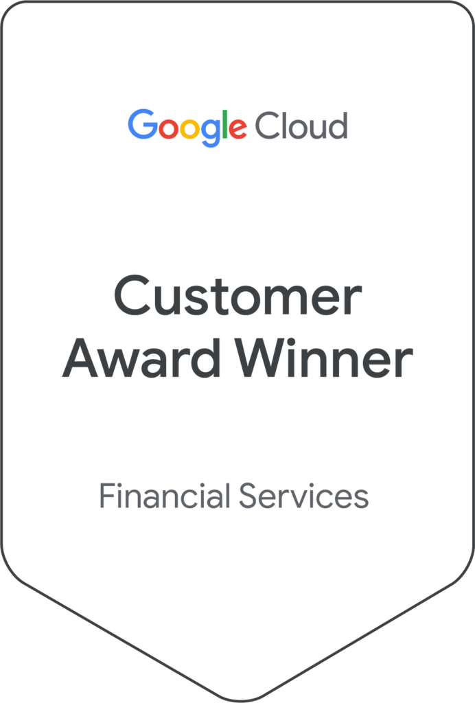 Google Cloud Customer Award Winner - Financial Services