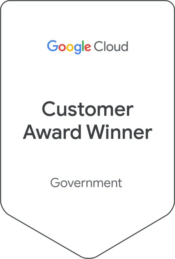 Google Cloud Customer Award Winner - Government
