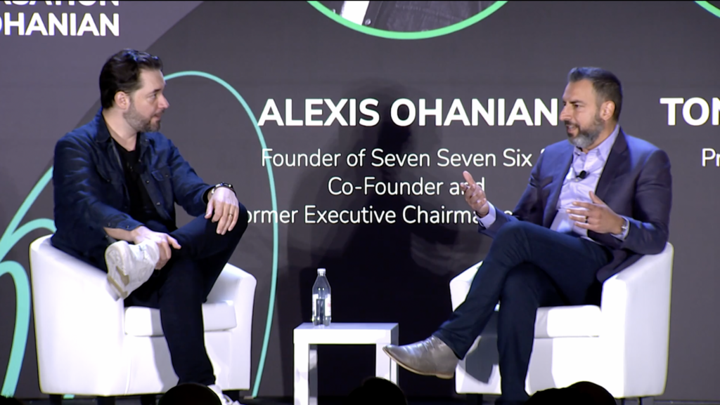 Day 2 Keynote presenter Alexis Ohanian and SADA CEO Tony Safoian