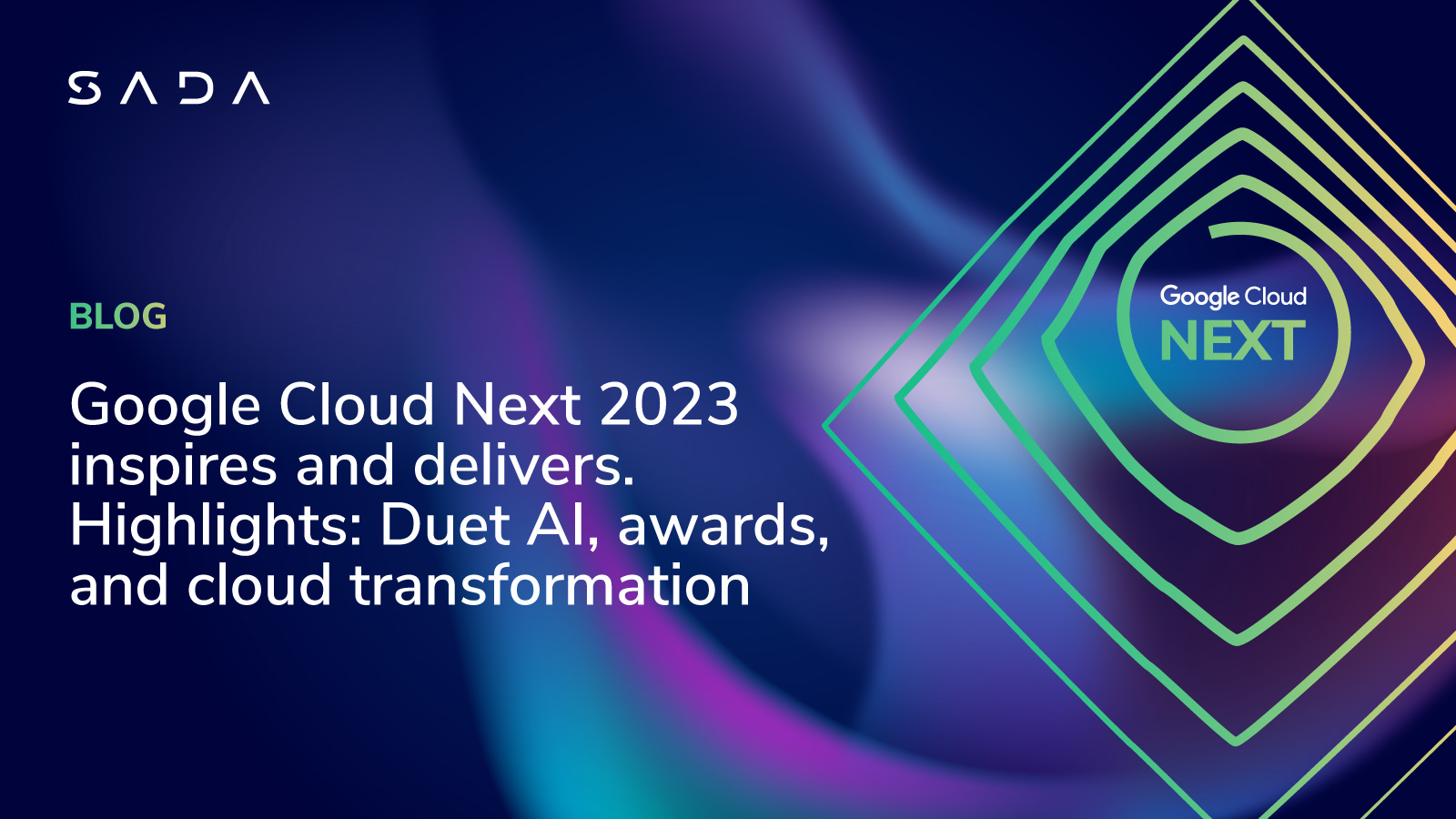 SADA at Google Cloud Next 2023, including Duet AI