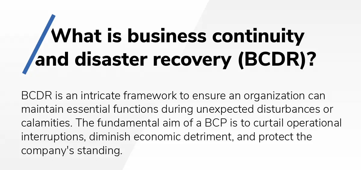 disaster recovery and business continuity