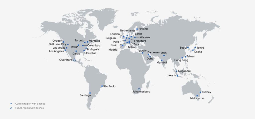 Google Cloud regions and availability zones; recover from disasters